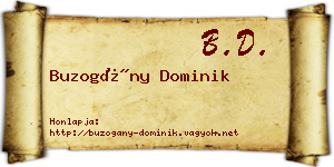 Buzogány Dominik névjegykártya