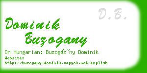 dominik buzogany business card